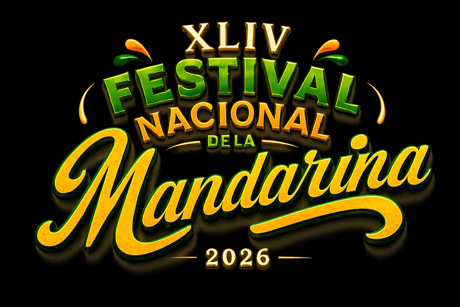 Identidad tipográfica del Festival Nacional de la Mandarina 2026